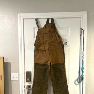 V3859 MCALISTER FIELD WAXED CANVAS BIB OVERALLS, MENS M